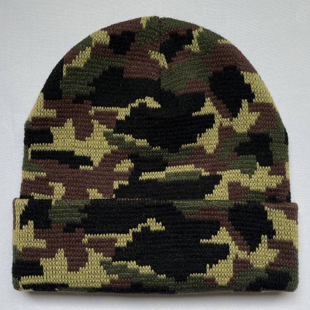 Camouflage knitted hat