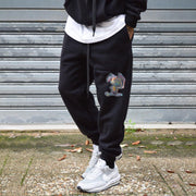 Street style trendy design printed casual trousers