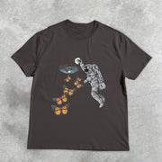 Astronaut Butterfly Vintage Short Sleeve T-Shirt