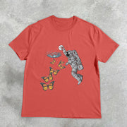Astronaut Butterfly Vintage Short Sleeve T-Shirt
