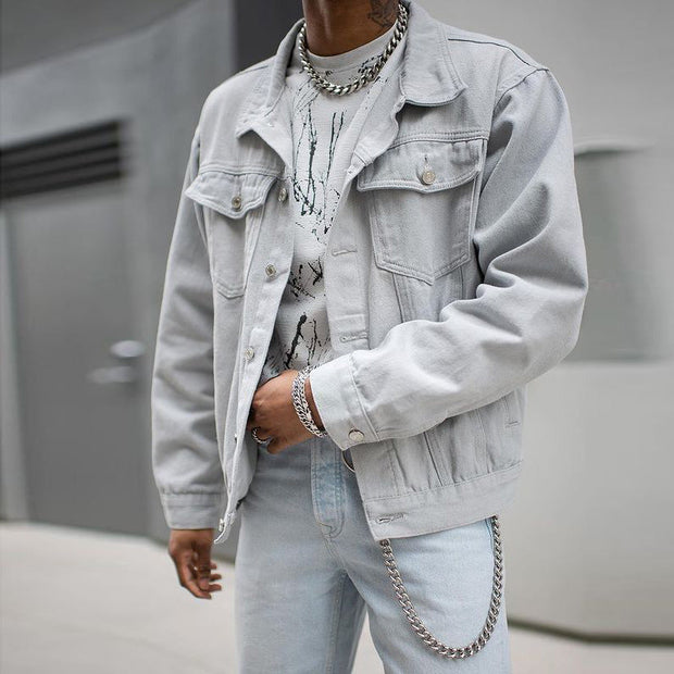 Casual retro street denim jacket jacket
