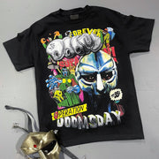 Oversized crew neck print t-shirt