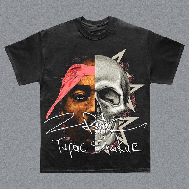 Retro hip-hop fashion brand short-sleeved T-shirt
