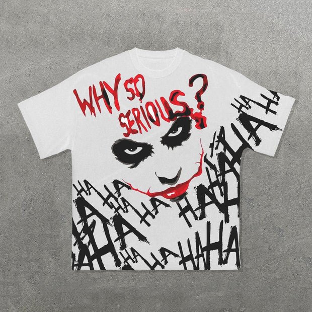 Why So Serious Print Short Sleeve T-Shirt