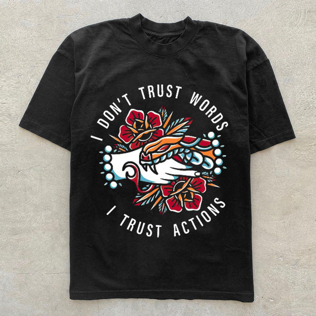 Text Print Men's Crew Neck T-Shirt