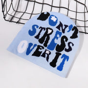 Personalized all-match letter jacquard knitted hat