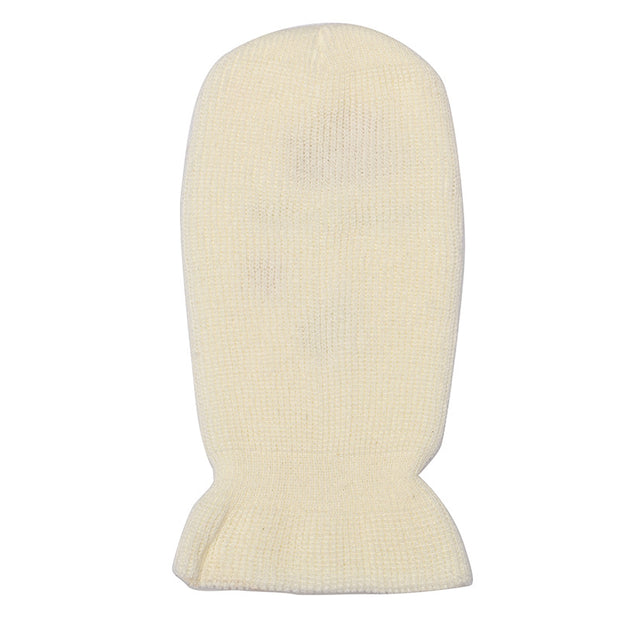 Sunscreen warm ear protection wool hat ski windproof mask embroidered three-hole knitted hat