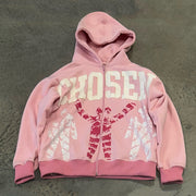 Casual Street Retro Personalized Zipper Hoodie