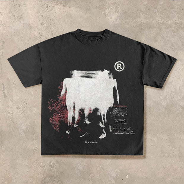 Fashionable personalized printed short-sleeved T-shirt