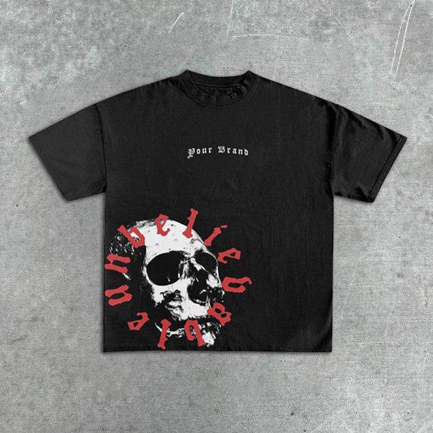 Skull Print Short Sleeve T-Shirt