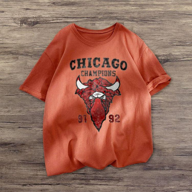 Fashion Trendy Printed Short Sleeve T-Shirt