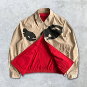 Expression Print Long Sleeve Zipped Jacket