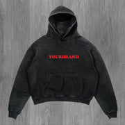Stylish personalized monogram long-sleeved hoodie