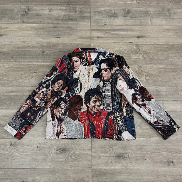 Street Style Figure Print Long Sleeve Zipped Jacket