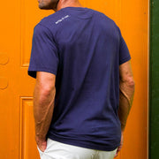 Whale tail round neck short sleeve T-shirt