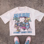 Beach sexy vacation printed T-shirt