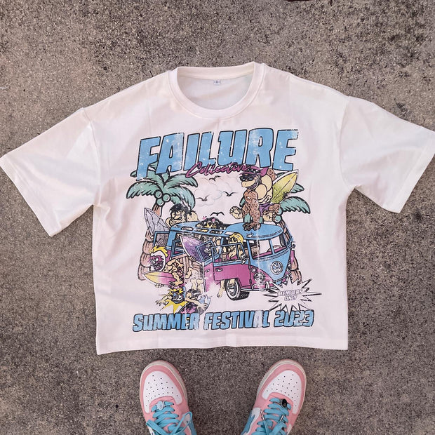 Beach sexy vacation printed T-shirt