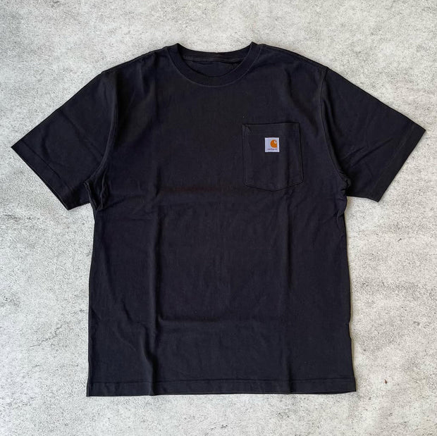Solid Color Short Sleeve Pocket T-Shirt