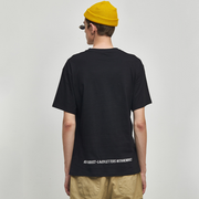 Street fun English smiley print short sleeve T-shirt