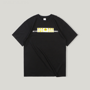 Street fun English smiley print short sleeve T-shirt