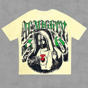 Redemption Print Casual Street Tee
