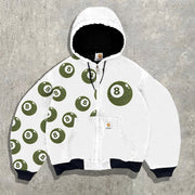 Street Retro 8 Ball Zipper Jacket