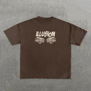 Illusion Print Short Sleeve T-Shirt