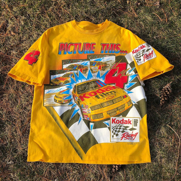 No.4 Racing Print Short Sleeve T-Shirt