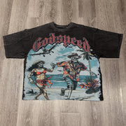 Fashion Beach Print Short Sleeve T-Shirt