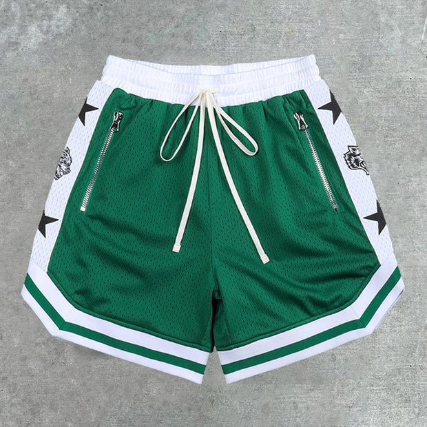 Men's mesh fitness sports shorts