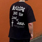 Nothing But The Blood Of Jesus Print Short Sleeve T-Shirt