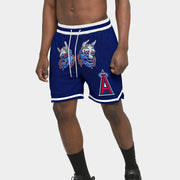 Casual print contrast sports shorts