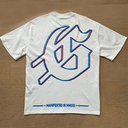 Rock skull print short-sleeved T-shirt