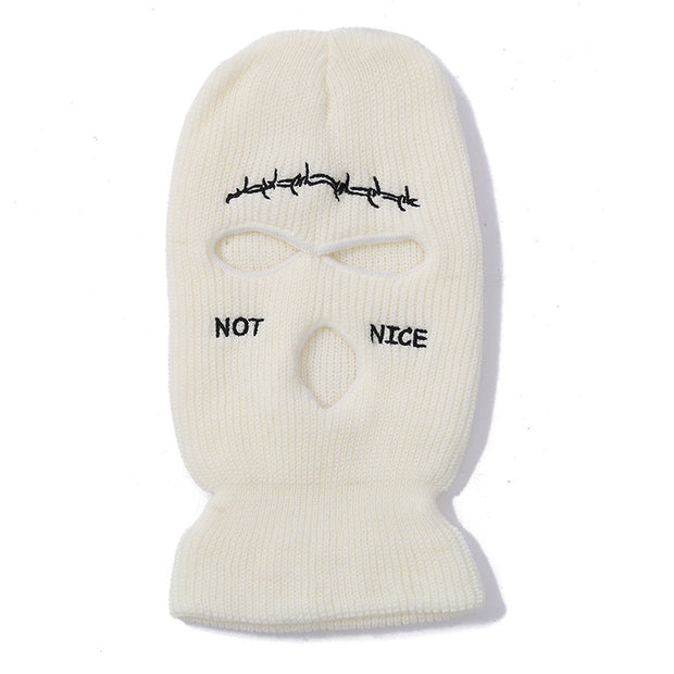 Eyes Hollow Out Funny Pullover Knit Hat