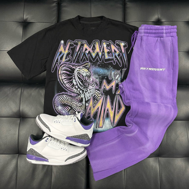 Purple Mamba T-shirt and trousers two-piece set