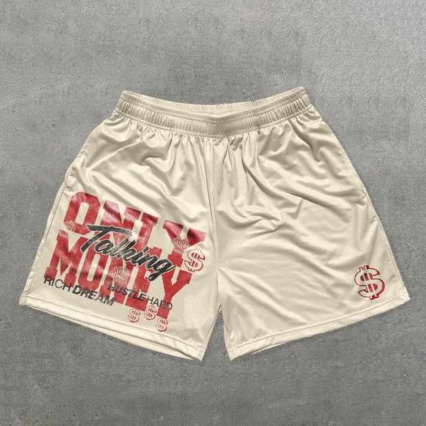 Only Talking Money Print Mesh Shorts