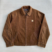 Corduroy Lapel Zip-Up Jacket