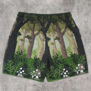 Retro personality trendy street mesh shorts