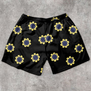 Comic print statement retro shorts