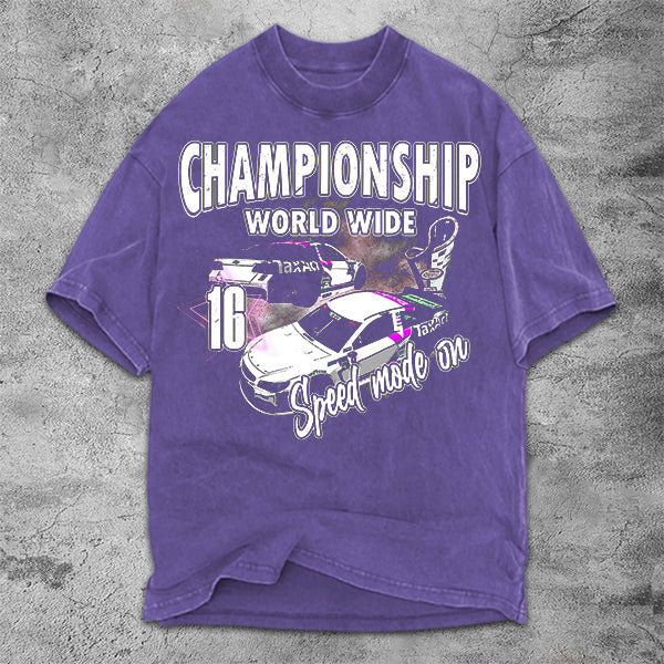 Racing Graphic Print Short Sleeve T-Shirt