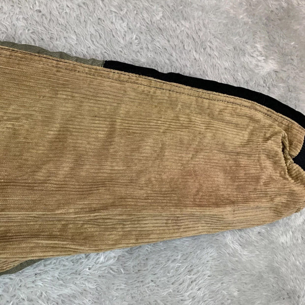 Vintage Corduroy Zipper Contrast Jacket