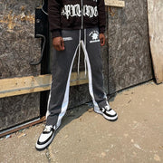Trendy Color Contrast Print Casual Trousers