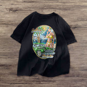 Fashion holiday style printed short-sleeved T-shirt