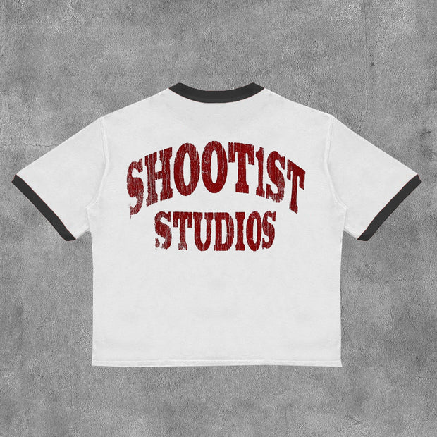 Casual Shootist Studio Print Short Sleeve T-Shirt