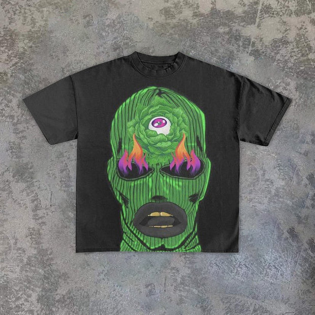 Personalised print short sleeve crewneck t-shirt