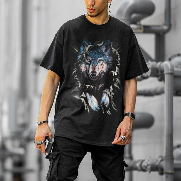 Personalized cartoon print short sleeve t-shirt