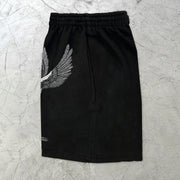 Skull Statement Butterfly Pattern Street Sports Shorts