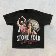 Retro hip hop trend print street T-shirt