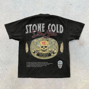 Retro hip hop trend print street T-shirt