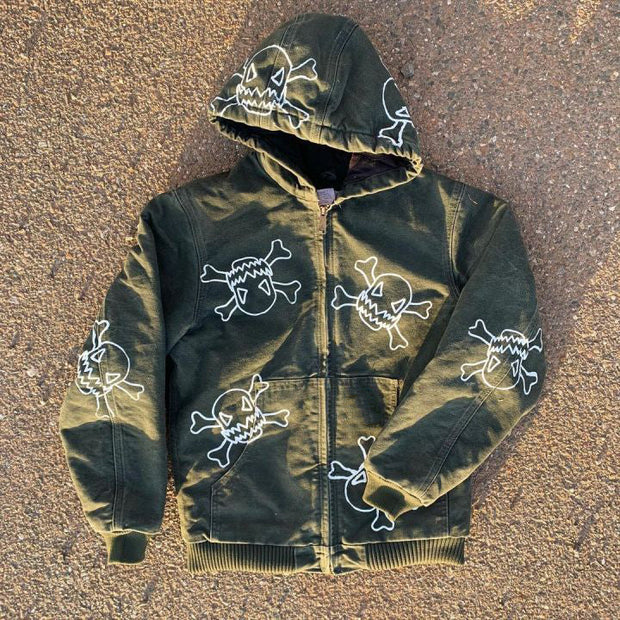 Personalized retro loose cartoon street zipper cardigan hoodie
